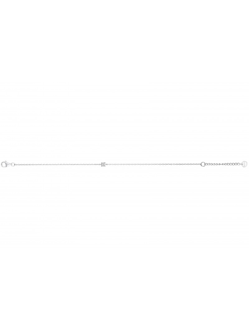 Bracelet solitaire diamant 0,005 ct AG925