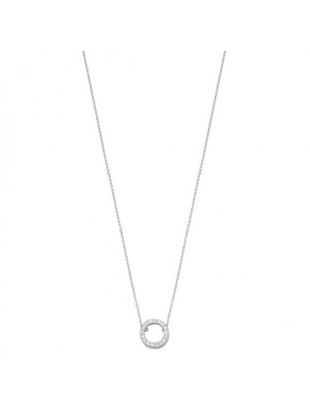 COLLIER ROND OR BL DTS 0,085 CT