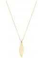 COLLIER FEUILLE OR JAUNE