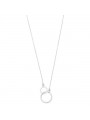 COLLIER OR BL MOTIF DOUBLE ROND