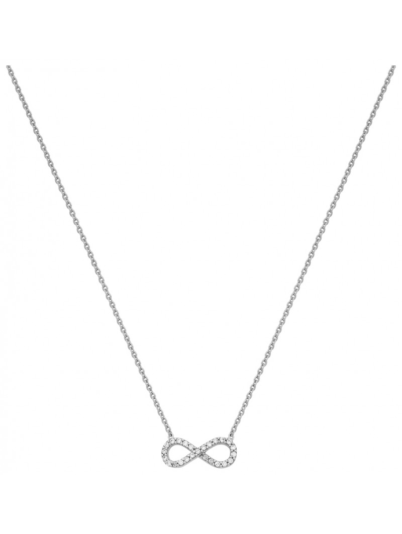 COLLIER OR BLANC OXYDES INFINI