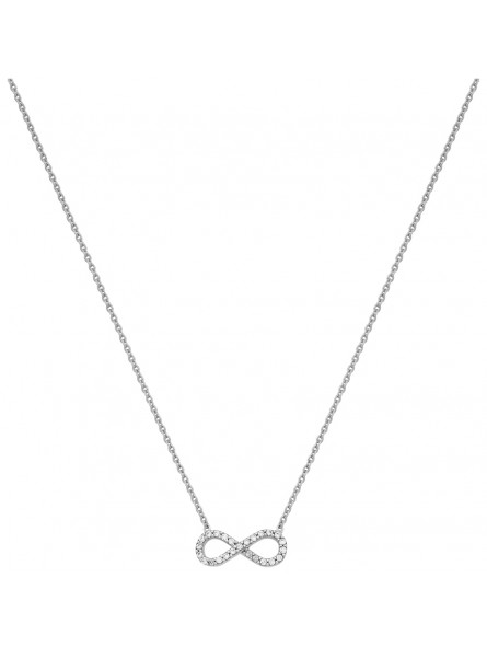 COLLIER OR BLANC OXYDES INFINI