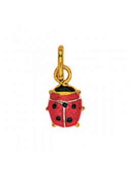 PENDENTIF COCCINELLE BATE EMAIL ROUGE PM