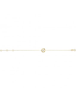 Bracelet Rose des Vents, or 9 carat, taille 17