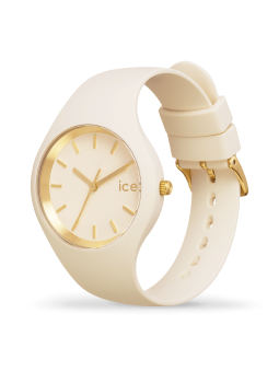 Montre Ice Watch Glam Brushed Femme - Boîtier Silicone Beige - Bracelet Silicone Beige - Réf. 019528