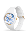 Montre Femme Ice Watch Blue - Boîtier Silicone Blanc - Bracelet Silicone Blanc - Réf. 019226