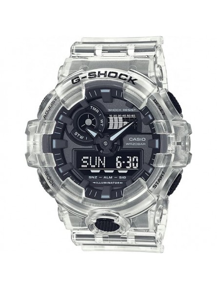 Montre Homme Casio G-Shock en Résine Transparent Ref GA-700SKE-7AER