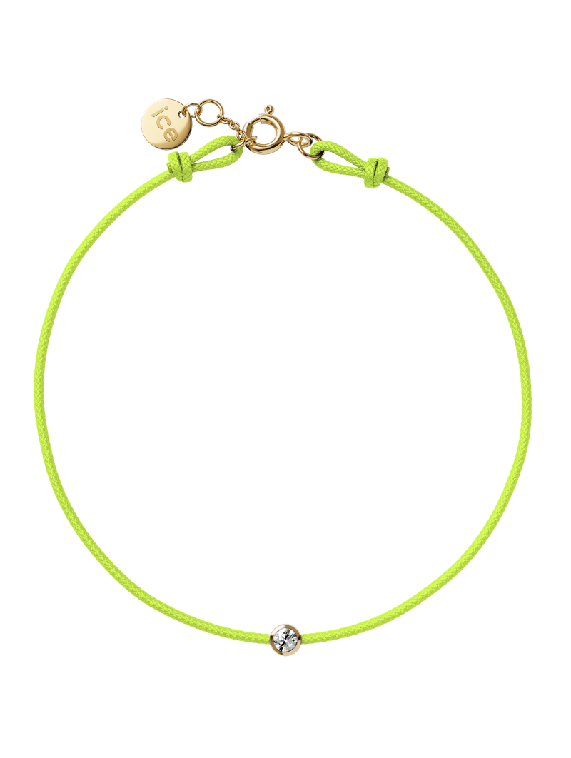 ICE - Jewellery - Diamond bracelet - Cordon - Neon green